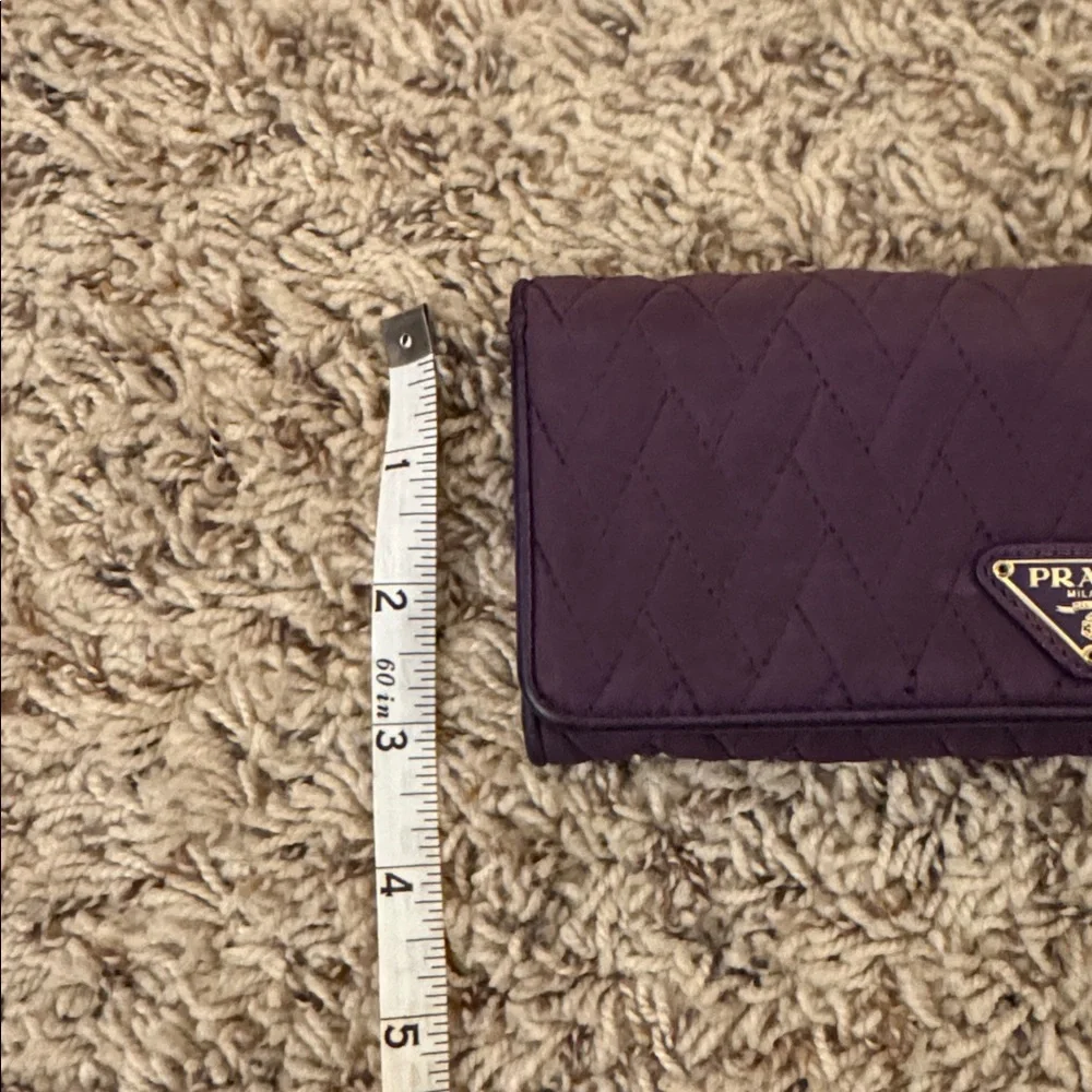 Prada Purple Quilted Slim Wallet - Picture 3 of 6